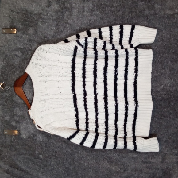 La Maille Sezane Italy Merino Wool Blend Jumper Sweater Button Knit Womens Xl - Picture 4 of 9